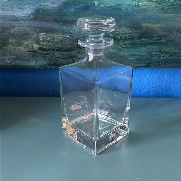 Vintage Heavy Clear Crystal Decanter - Picture 6 of 7
